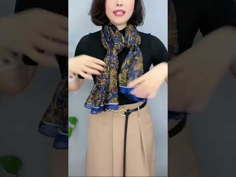 Easy Stylish Scarf Tie Methods P130523 | How to wear a scarf? #shorts #scarf #scarfwearing