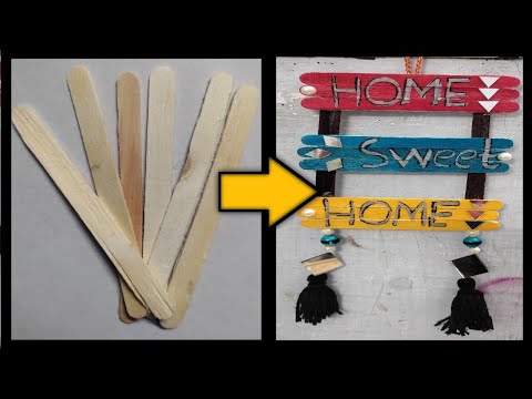 DIY home decor and furniture tutorial and ideas/ice cream stick craft ideas/home decor ideas/ #reuse
