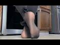 Trilby S Feet In Black Reinforced Toe Pantyhose Socks
