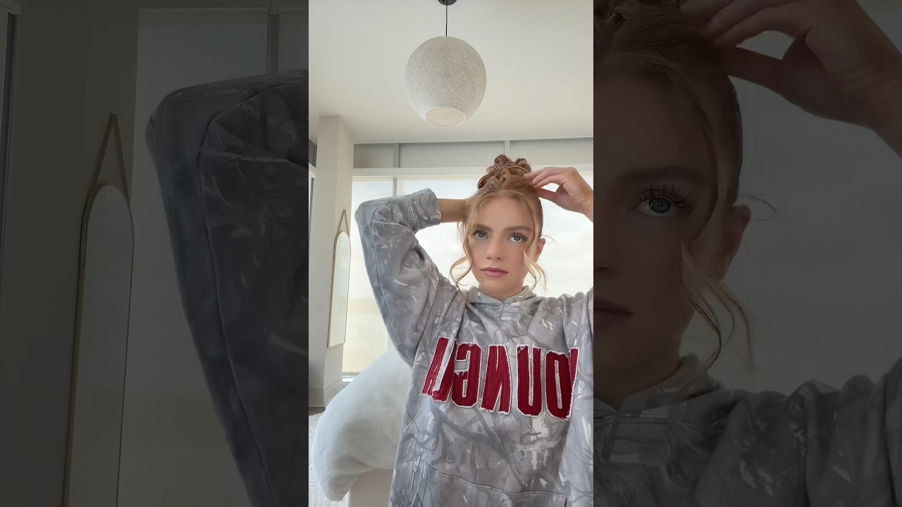 messy bun + hoodie is such a vibe #messybuntutorial #hairstyletutorial #messybun