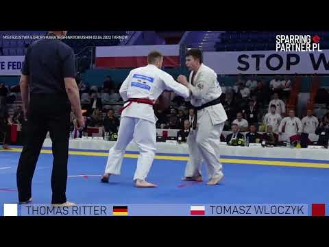 Tomasz Wloczyk vs Thomas Ritter Men 75-85Kg- European Karate Shinkyokushin Championship Tarnów 2022