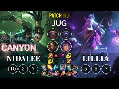 DWG Canyon Nidalee vs Lillia Jungle - KR Patch 11.1