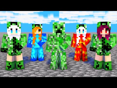 MONSTER SCHOOL : SIMPLE DIMPLE CREEPER FAMILY - MINECRAFT ANIMATION