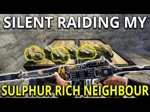 Silent Raiding My Sulfur Rich Neighbour - Rust Solo Survival Gameplay