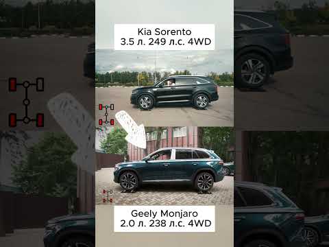 KOREAN vs. CHINESE! Comparison of the Geely Monjaro and Kia Sorento all-wheel drive in #shorts #c...