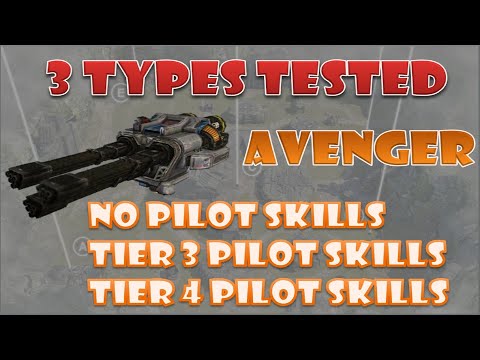 Testing Avenger in 3 cases NO PILOT SKILLS TIER 3 & TIER 4 PILOT SKILLS war robots