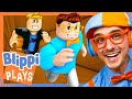 Blippi Plays Hide And Seek EXTREME On Roblox PART 1 Blippi Plays Roblox Games For Kids