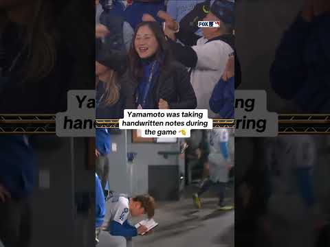 Yoshinobu Yamamoto was LOCKED IN tonight ✍️🔒 #dodgers #worldseries #yamamoto