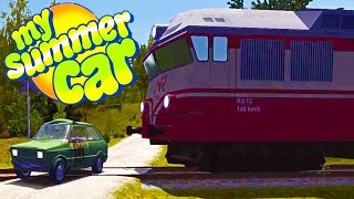 WE HIT HIM WITH THE TRAIN! New Building by the Inspection? - My Summer Car Gameplay Highlights Ep 52