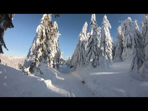 Zimowa jazda żółtym szlakiem na Turbacz  /4K