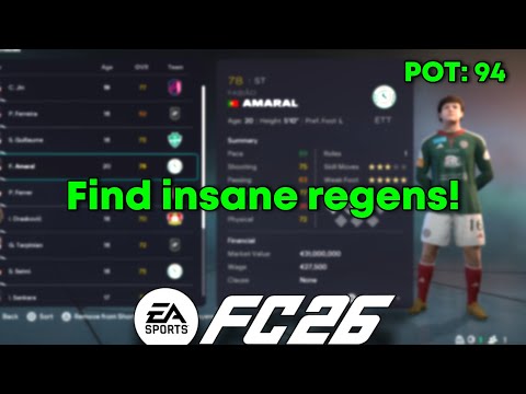 How To Find Regens in FC26 Career Mode!