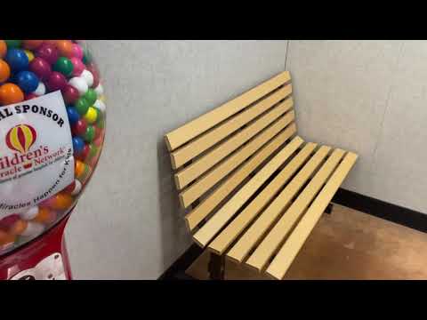 My little sisters are getting some Gum out of the Giant Spiral Gumball Machine!!