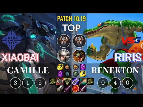 ES Xiaobai Camille vs VSG Riris Renekton Top - KR Patch 10.19