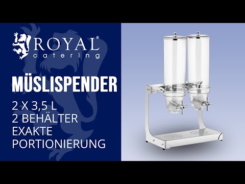 Video - Müslispender - 2 x 3,5 l - 2 Behälter