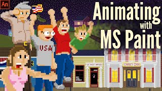 Patriotic Pixel Art Animation with MS Paint