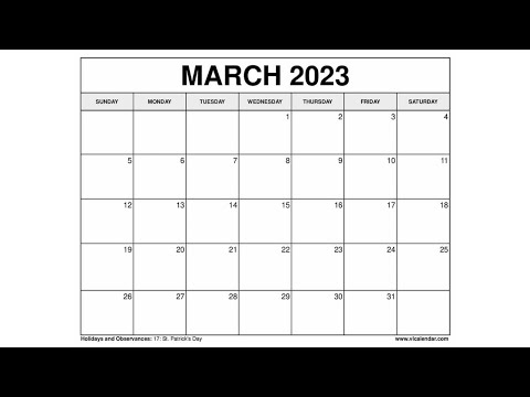 Printable March 2023 Calendar Templates with Holidays - VL Calendar