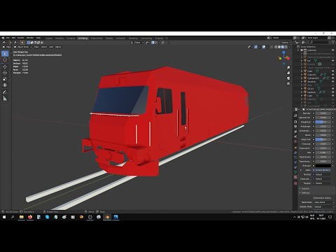 Making a RHB GE 4/4 III locomotive for Trainz part 3. Blender 2.9
