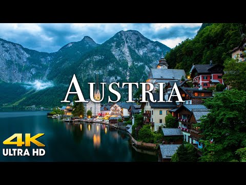 FLYING OVER AUSTRIA (4K UHD) Amazing Beautiful Nature Scenery with Relaxing Music (4K Video UltraHD)
