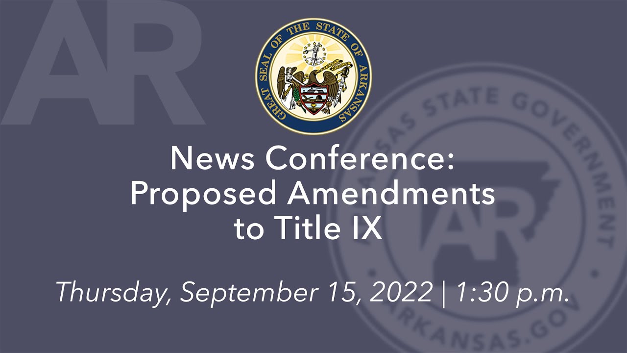 LIVE: News Conference on Proposed Amendments to Title IX (09.15.22)