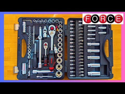 FORCE tools socket set 1/4'' and 1/2" ratchet