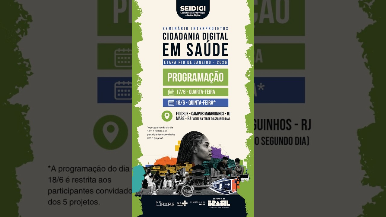 Cidadania Digital em Saúde: Seminário Interprojetos - etapa RJ