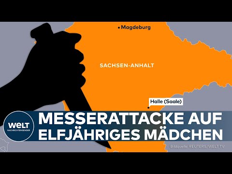 HALLE (SAALE): MESSERATTACKE! Elfjährige und zwei Erwachsene bei Angriff vor Wohnblock verletzt!