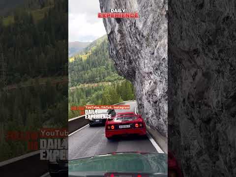 Ferrari F40 driving in the Swiss Alps #ferrari #car #drive #swiss #alps #cars