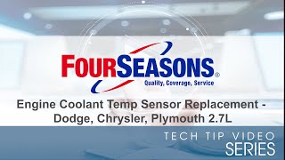Engine Coolant Temp Sensor Replacement - Dodge, Chrysler, Plymouth 2.7L