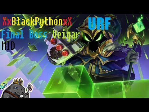 League of Legends URF Gameplay - Final Boss Veigar Mid - (no commentary)