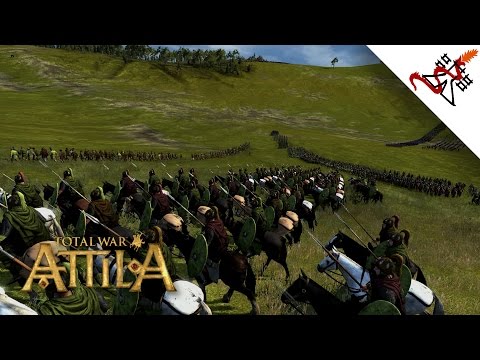 Total War: Attila - 2vs2 Up Hill Battle | Multiplayer Online Gameplay