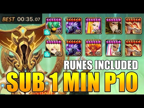 Punisher's Crypt 10 Speed Teams (Sub 1:00)  - Summoners War