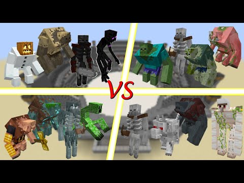 Minecraft Mobs Battle royale! NEW Mutant Creatures! Minecraft mob battle!