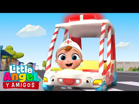 Las Ruedas De La Ambulancia 🚑  | Canciones Infantiles | Little Angel Y Amigos