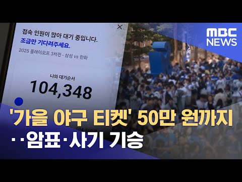 '가을 야구 티켓' 50만 원까지‥암표·사기 기승