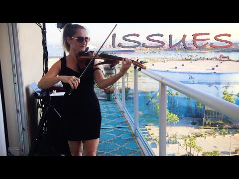 Marta Z Electric Violin Sunset Balcony Concert for Neighbors - Cover of Issues by Julia Michaels
