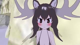 【MMDけもフレ】水着ヘラジカと浜辺でデート