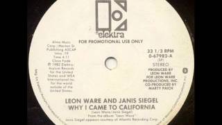 LEON WARE AND JANIS SIEGEL- WHY I CAME TO CALIFORNIA