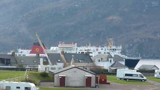 preview picture of video 'MV Isle of Lewis sailing out of Ullapool into Loch Broom HD'