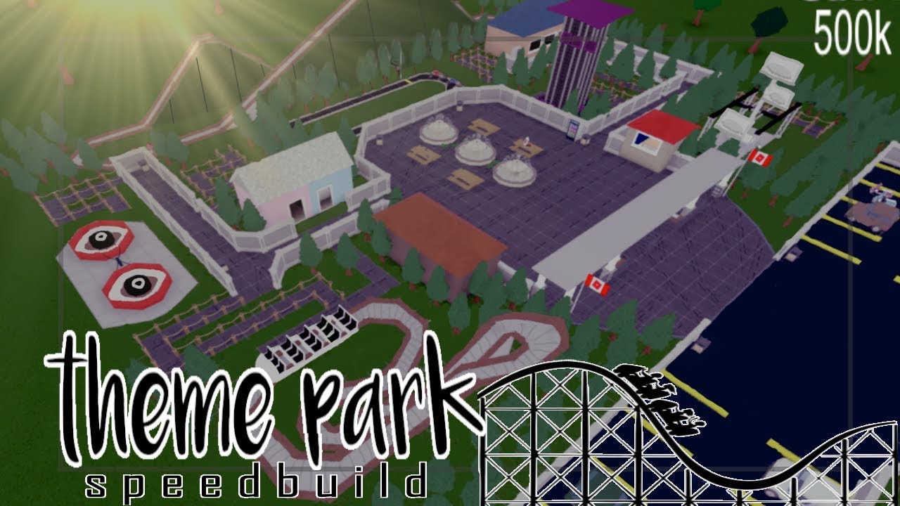 Bloxburg: Rollercoaster Theme Park Speed Build