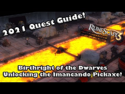 RS3 2021 Full Quest Guide - Birthright of the Dwarves - Imancando Pickaxe and Dragon Weapons!
