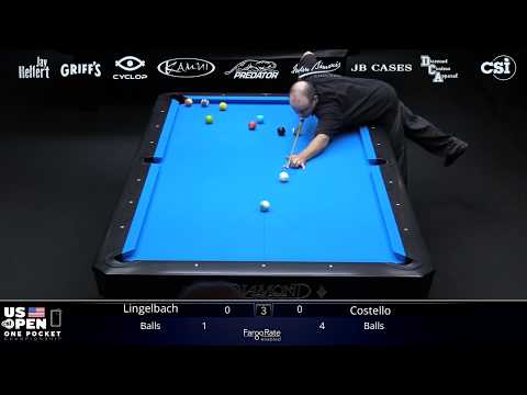 Ian Costello vs Steve Lingelbach | 2019 US Open One Pocket Championship