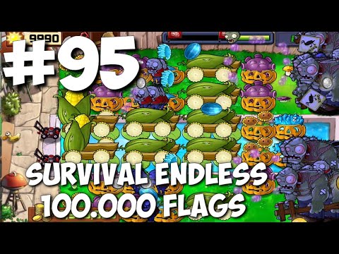 Plants vs Zombies Survival Endless 100000 Flags Part 95 | 1880 - 1900 Flags
