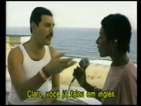 Gloria Maria vs Freddie Mercury - 1985 - Rock in Rio Bastidores