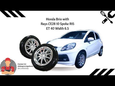 RAYS CE28 10 SPOKE ~ R 15 || GT RADIAL GTX PRO 195.55.15 || Honda Brio