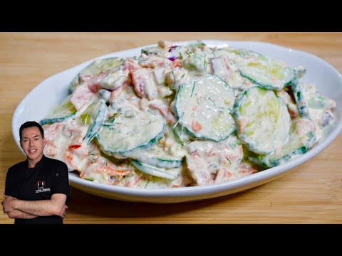 Ensalada de pepino riquísima y muy nutritiva! #cucumber #cucumbersalad