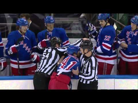 Crombeen vs Bickel Fight 02-28-13 Tampa Bay Lightning vs New York Rangers