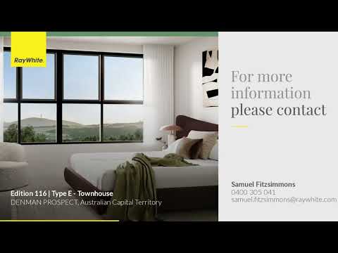 Edition 116 | Type E - Townhouse, Denman Prospect, ACT 2611, 3 slaapkamers, 2 badkamers, Townhouse