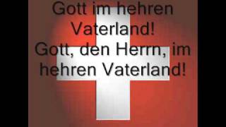 Nationalhymne Schweiz mit deutschem Text