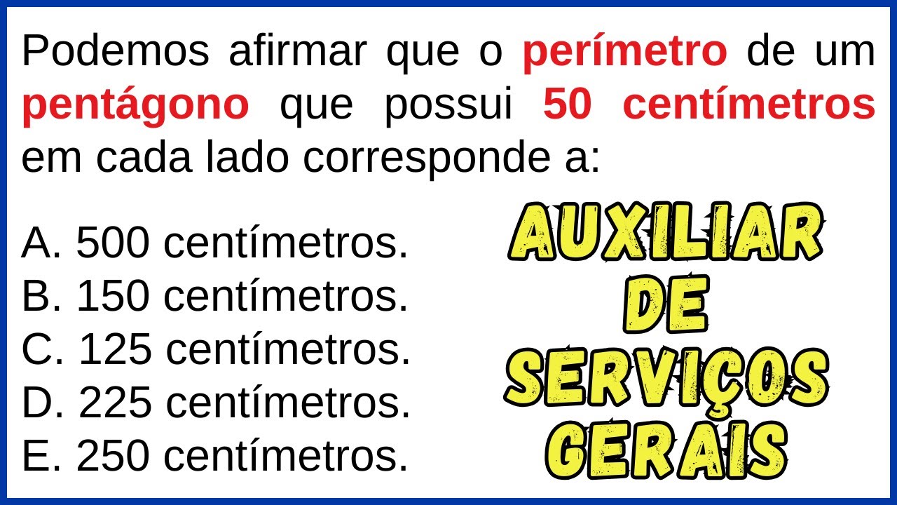 🔥 AUXILIAR DE SERVIÇOS GERAIS | SIMULADO DE MATEMÁTICA BÁSICA PARA CONCURSO PÚBLICO