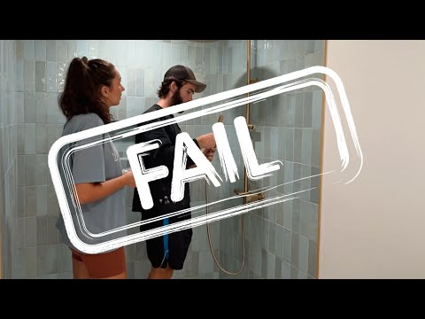 SHOWER TILE REVEAL! And then a lot goes wrong... | BASEMENT RENOVATION ep 11
